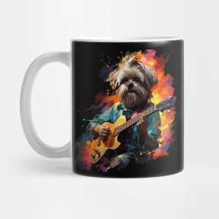 Shih Tzu Playing Guitar Mug